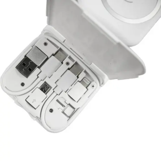 Bolero @memorii 2-in-1 Wireless Charger with Multi Cable Set White Cables